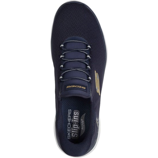 Skechers Arch Fit Summits Kynor Polyester Heren Navy/Geel Sneakers - Image 3