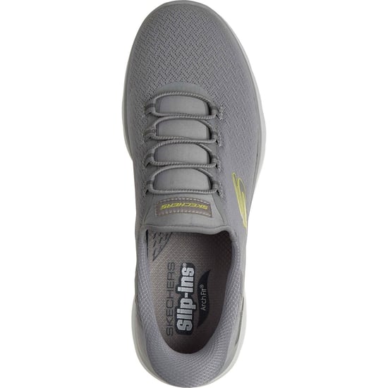 Skechers Arch Fit Summits Kynor Polyester Heren Sneakers Grijs/Limoen - Image 3
