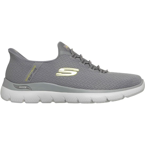 Skechers Arch Fit Summits Kynor Polyester Heren Sneakers Grijs/Limoen - Image 5