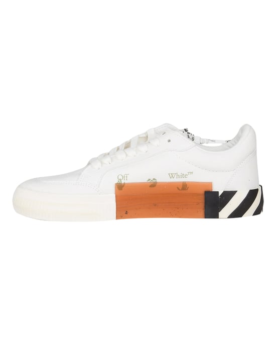 Off-White Lage Vulcanized Eco Canvas Sneakers - Wit Marineblauw - Image 3