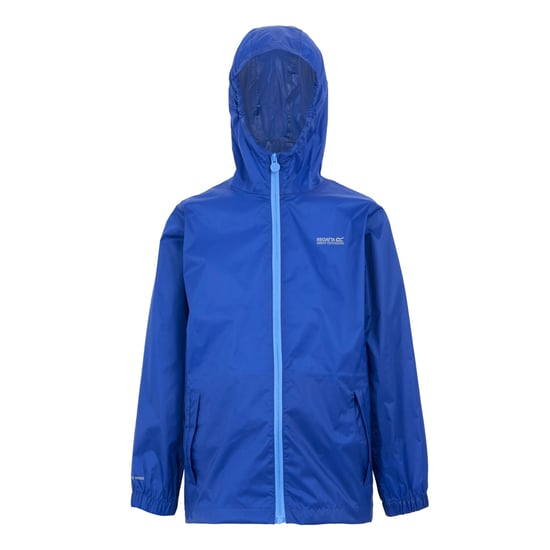 Regatta Groot Buitenshuis Kinderen/Kinderen Pakket It Jasje III Waterdichte Packaway Zwart (Olympisch Blauw/Elysium Blauw) - Image 1