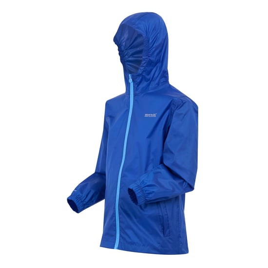Regatta Groot Buitenshuis Kinderen/Kinderen Pakket It Jasje III Waterdichte Packaway Zwart (Olympisch Blauw/Elysium Blauw) - Image 3