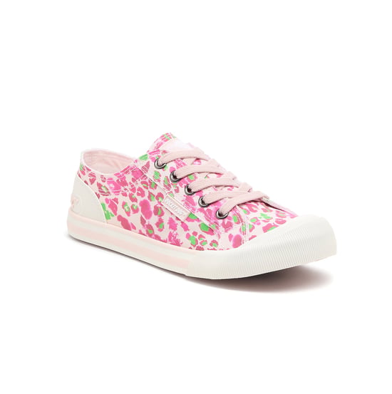 Rocket Dog Jazzin Snap Dames Canvas Sneakers Roze Multi - Image 6