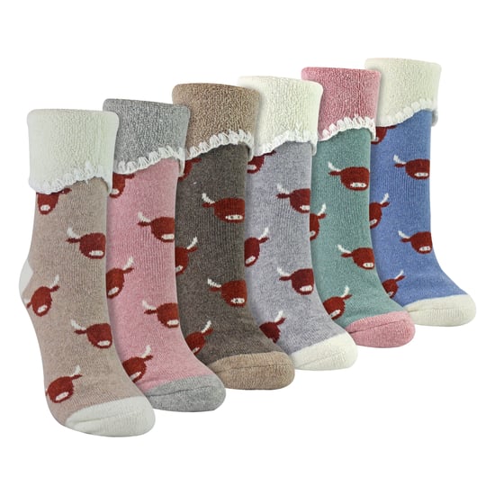 6 Pairs Dames Dikke Warme Wol Bed Sokken - Image 1