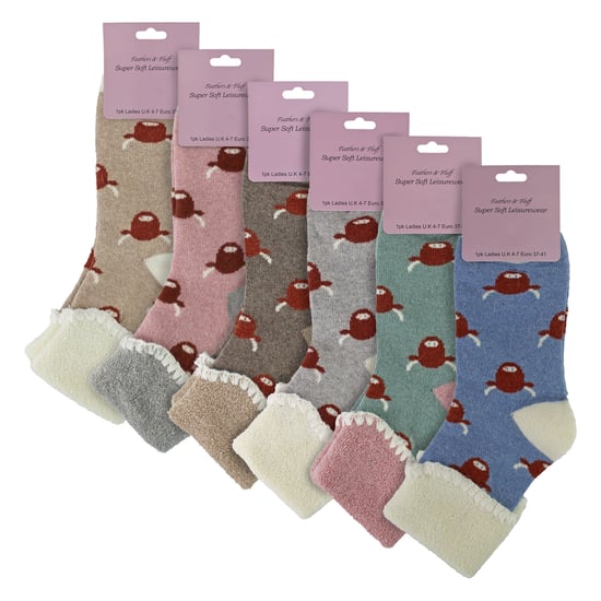 6 Pairs Dames Dikke Warme Wol Bed Sokken - Image 2