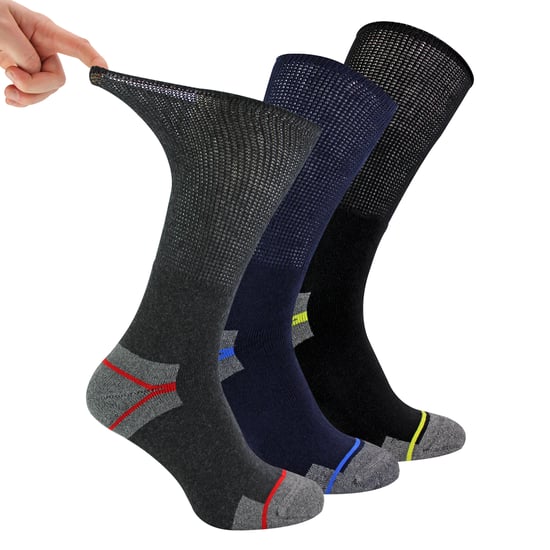 Multipack Mannen Diabetische Werksokken | Niet-elastische Ademend Diabetische Sokken - Image 1