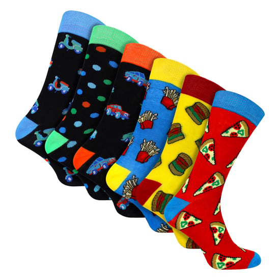 6-Pack Heren Sokken van Bamboe-Design - Zacht Ademend Alledaags Patroon Fit - Image 1