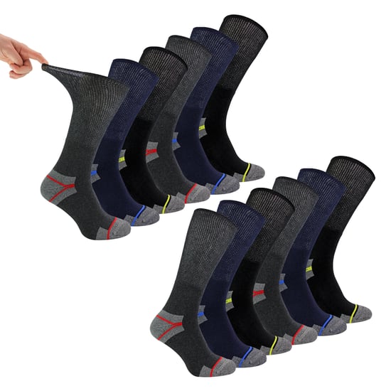 Multipack Heren Diabetessokken voor op het Werk | Ademend zonder Elastiek Diabetessokken - Image 1