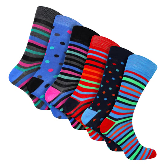 6-Pak Heren Sokken met Bamboedesign - Zacht Ademend Alledaags Patroon Fit - Image 1