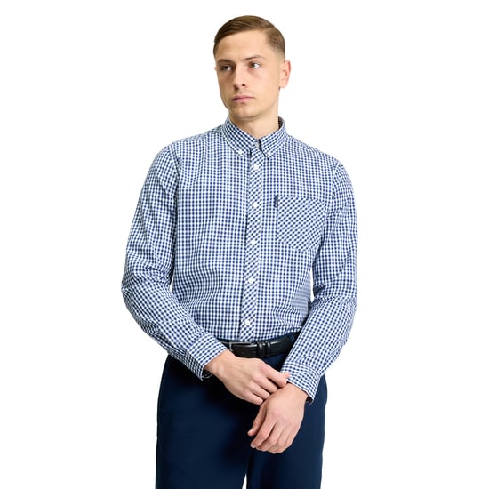 Ben Sherman Heren Signature Gingham Overhemd met Lange Mouwen (Donkerblauw) - Image 1