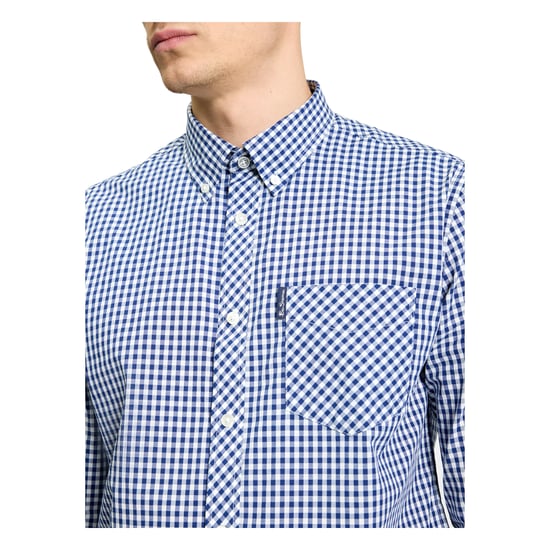 Ben Sherman Heren Signature Gingham Overhemd met Lange Mouwen (Donkerblauw) - Image 3