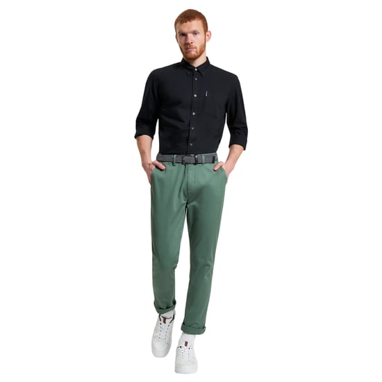 Ben Sherman Heren Signature Oxford overhemd met lange mouwen (Zwart) - Image 3