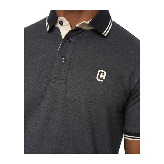 Crosshatch Heren Preece Polo Shirt (Zwart) - Image 3