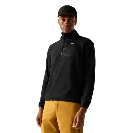 Regatta Heren Frankie Half Zip Fleece Top (Zwart, Zwart) - Image 4