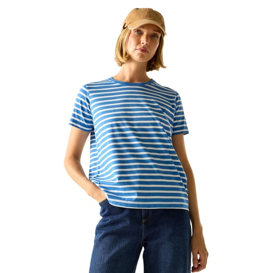 Regatta Dames/Dames Bayletta Gestreept T-shirt (Sonisch blauw/wit) - Image 4