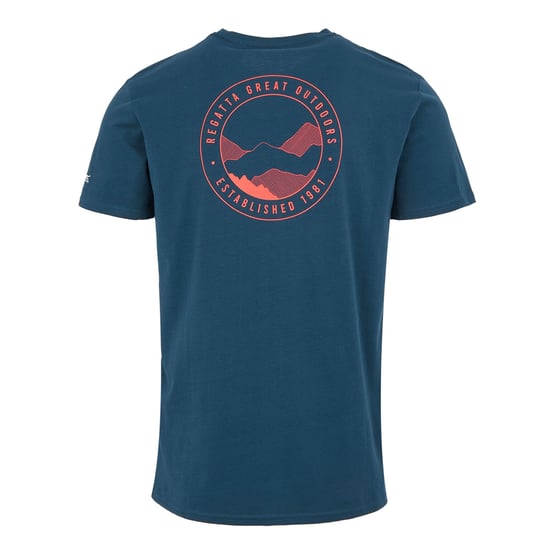 Regatta Heren Breezed V Mountain rug T-shirt met opdruk (Maanlicht Denim) - Image 2