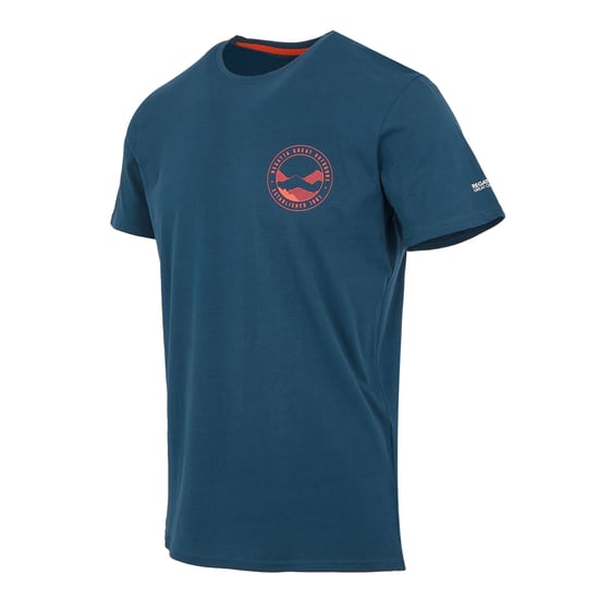 Regatta Heren Breezed V Mountain rug T-shirt met opdruk (Maanlicht Denim) - Image 3