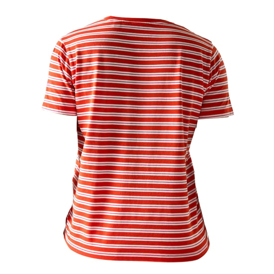 Regatta Dames/Dames Bayletta Gestreept T-shirt (Mandarijn Tango) - Image 2