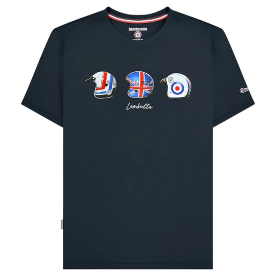 Lambretta Heren SS25 Helm T-Shirt (Marine) - Image 1