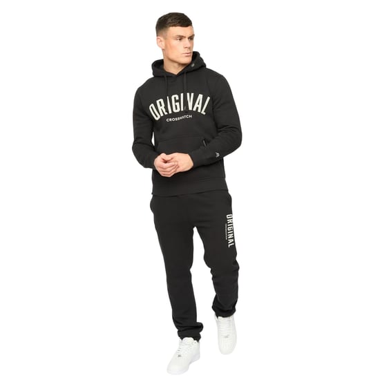 Crosshatch Heren Kensby Hoodie (Zwart) - Image 4