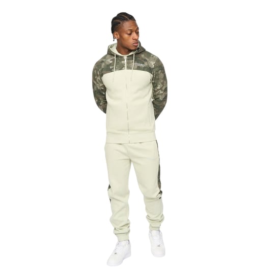 Crosshatch Mannen Branton Volledige Rits Hoodie (Licht Olijf) - Image 4