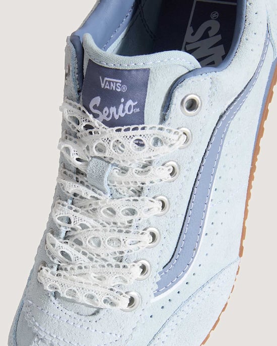 Vans Super Lowpro Suède Dames Blauwe Sneakers - Image 5