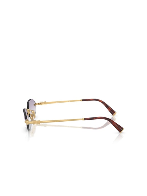 Miu Miu Zonnebril Paarse Verloop/Goud - Image 3