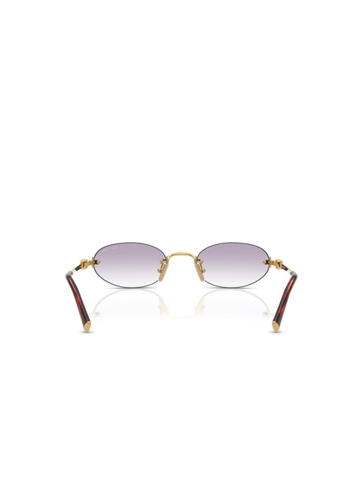 Miu Miu Zonnebril Paarse Verloop/Goud - Image 4