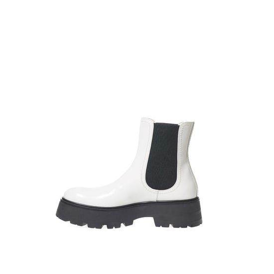 Alexander McQueen Zwarte En Witte Leren Chelsea Boots - Image 5