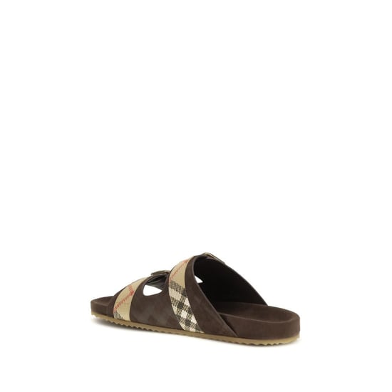 Burberry Bruine Kalfsleren Bos Taurus Platte Sandalen - Image 3