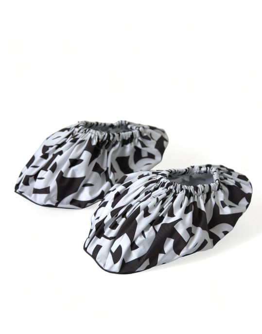 Dolce & Gabbana Witte Logo Print Nylon Instappers Flats Schoenen - Image 2