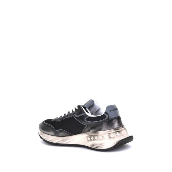 Dsquared² Zwarte Kalfsleren Bos Taurus Athletische Sneakers - Image 3