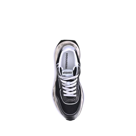 Dsquared² Zwarte Kalfsleren Bos Taurus Athletische Sneakers - Image 4