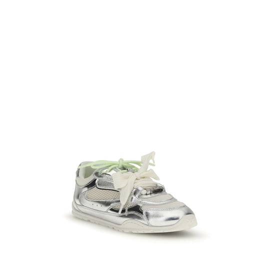 PINKO Zilveren Kalfsleren Bos Taurus Atletische Sneakers - Image 2