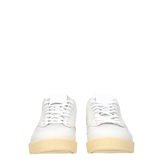Jil Sander Witte Leren Lage Sneakers - Image 3
