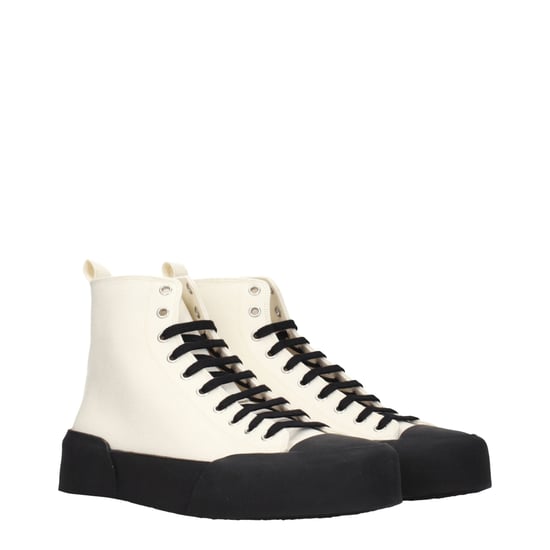 Jil Sander Beige Stoffen Hoge Sneakers - Image 2