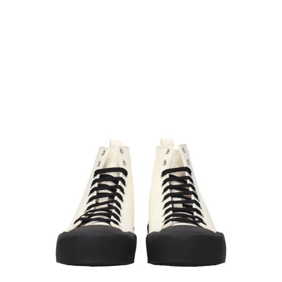 Jil Sander Beige Stoffen Hoge Sneakers - Image 3