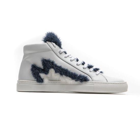 Mr&Mrs Italy Witte Leren Dames Sneakers - Image 1