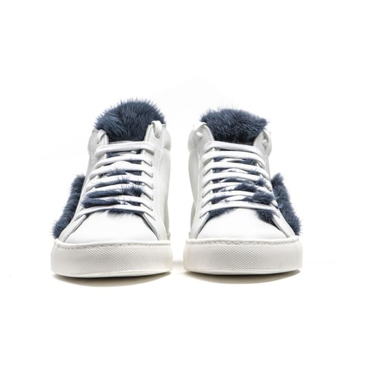 Mr&Mrs Italy Witte Leren Dames Sneakers - Image 3