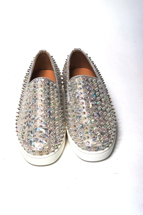 Christian Louboutin Witte Ab/Clear Ab Roller Boot Dames Instapper Sneaker - Image 3
