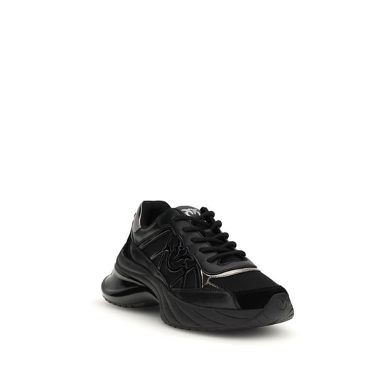 PINKO Zwarte Kalfsleren Bos Taurus Chunky Sneakers - Image 2