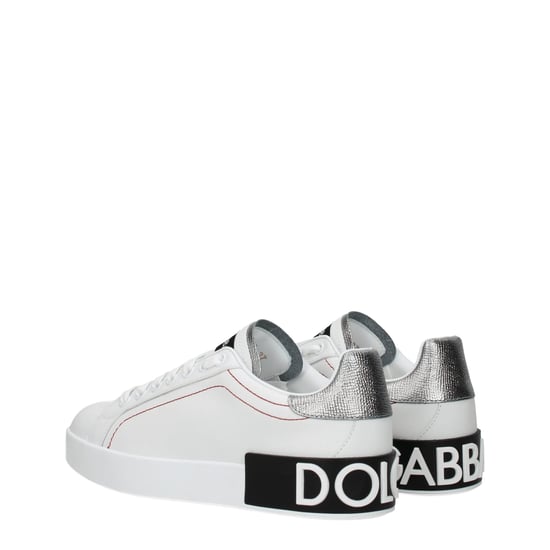 Portofino Sneakers - Dolce & Gabbana - Leer - Wit/Zilver - Image 4