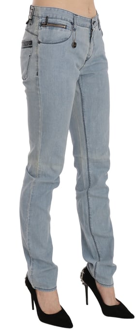 Costume National Lichtblauwe Hoge Taille Skinny Denim Jeans - Image 3