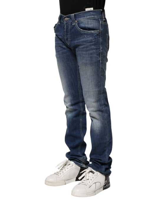 Dondup Blauw Gewassen Skinny Fit Casual Heren Denim Jeans - Image 3