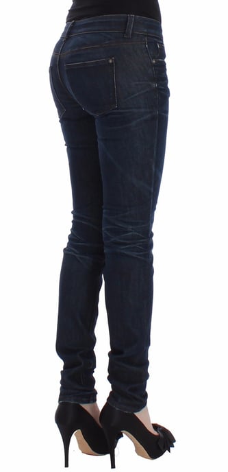Ermanno Scervino Blauwe Slim Jeans Denim Broek Skinny Pijpen Stretch - Image 4