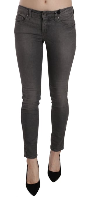 Costume National Grijs Gewassen Lage Taille Skinny Jeans - Image 2