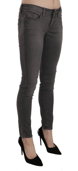 Costume National Grijs Gewassen Lage Taille Skinny Jeans - Image 3