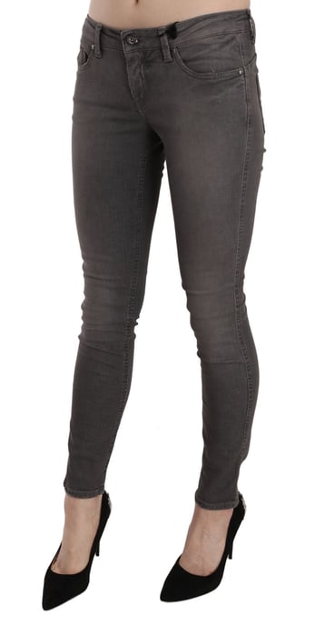 Costume National Grijs Gewassen Lage Taille Skinny Jeans - Image 5