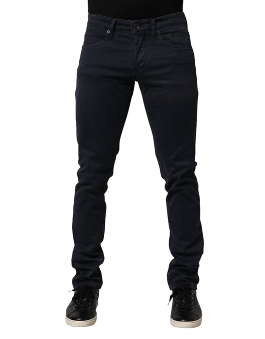 Siviglia Zwarte Mid Waist Katoenen Skinny Denim Heren Trouser Jeans - Image 1