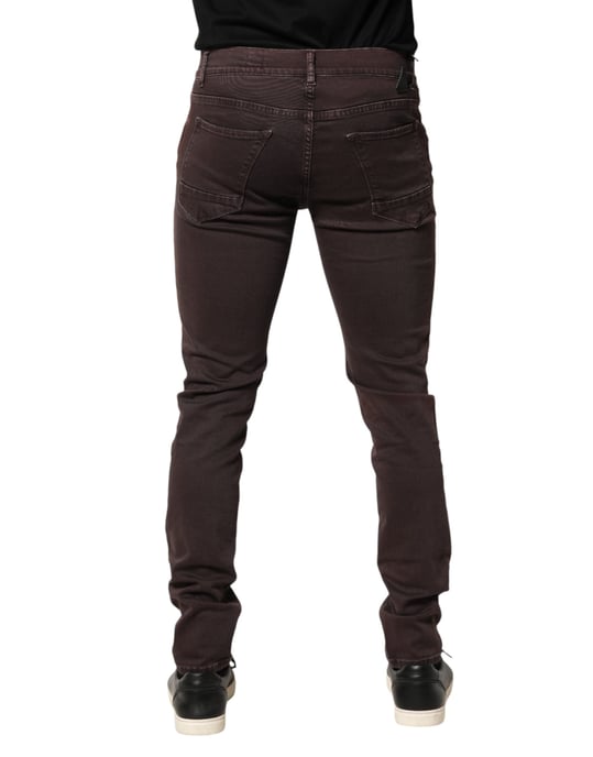 Daniele Alessandrini Bruine Katoenen Mid Waist Skinny Mannen Denim Jeans - Image 4